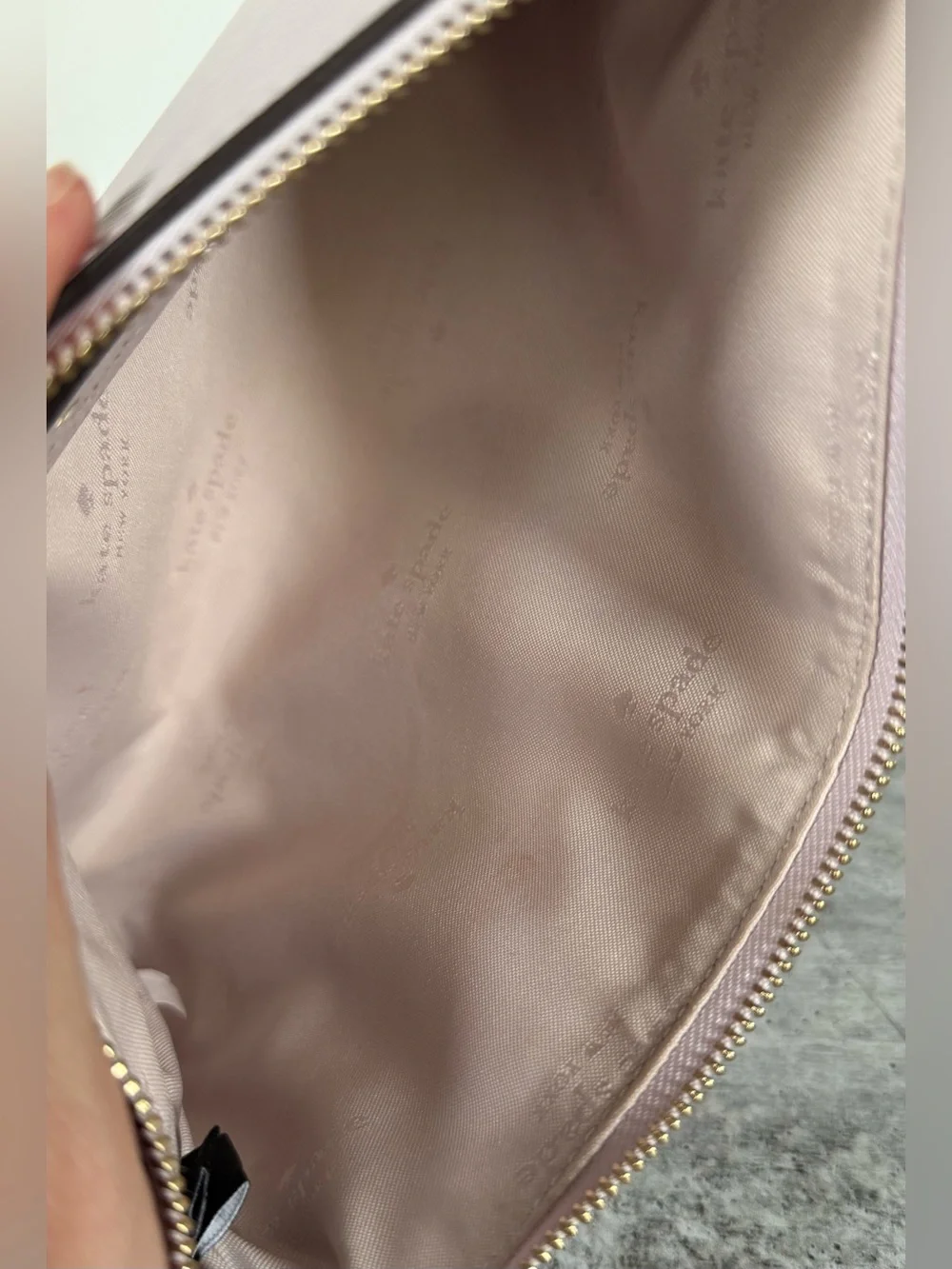 KATE SPADE Sadie Saffiano Leather Crossbody Bag CHALK PINK KE594